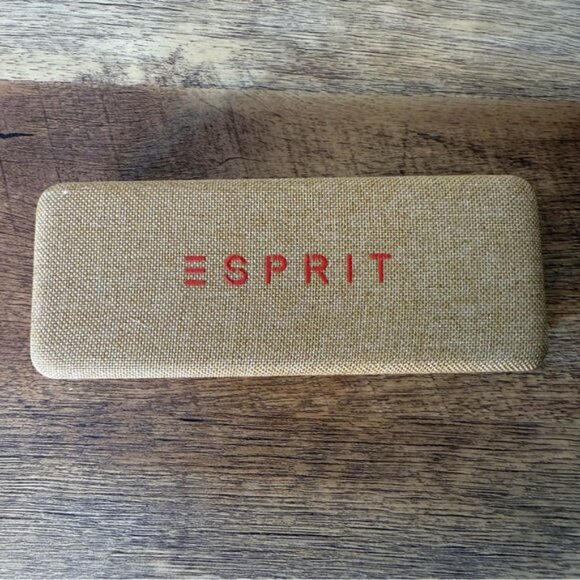 ESPRIT Vintage Tan Canvas Clamshell Hard Case Sunglasses Eyeglasses Travel - Picture 5 of 5